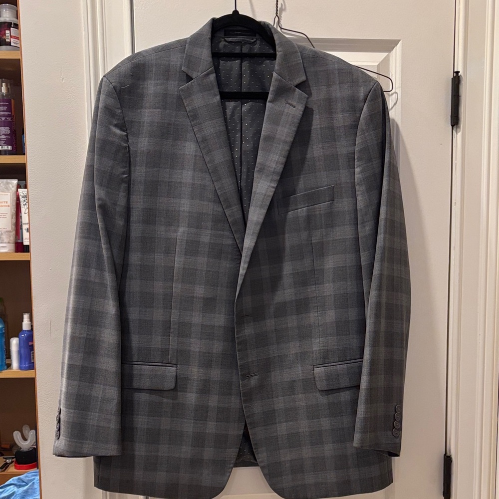 Michaels Charcoal Plaid Men's Blazer